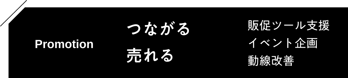 Promotion「つながる・売れる」販促ツール支援 イベント企画 動線改善